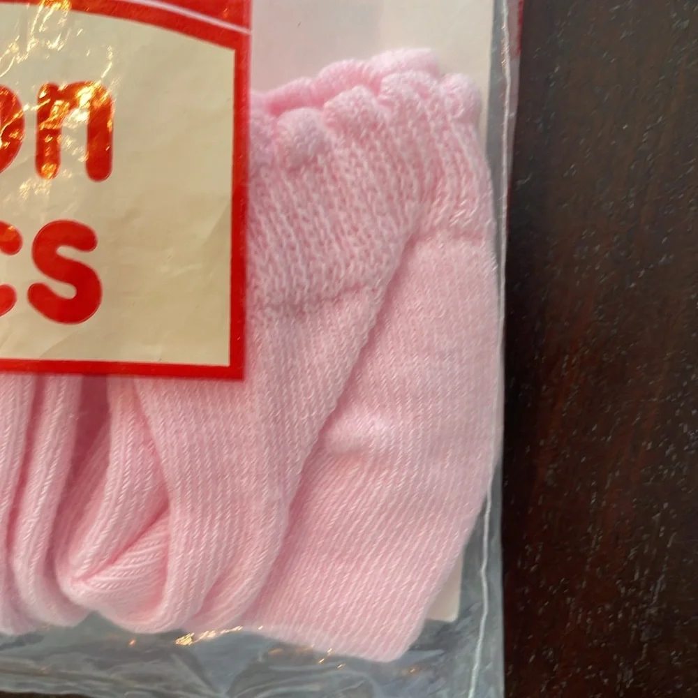 Vintage Girl Socks Goldmedal Pink made in USA 100% Cotton Deadstock
